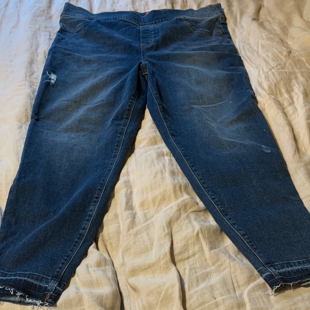 SPANX Dark Blue Stretch Denim Jeans